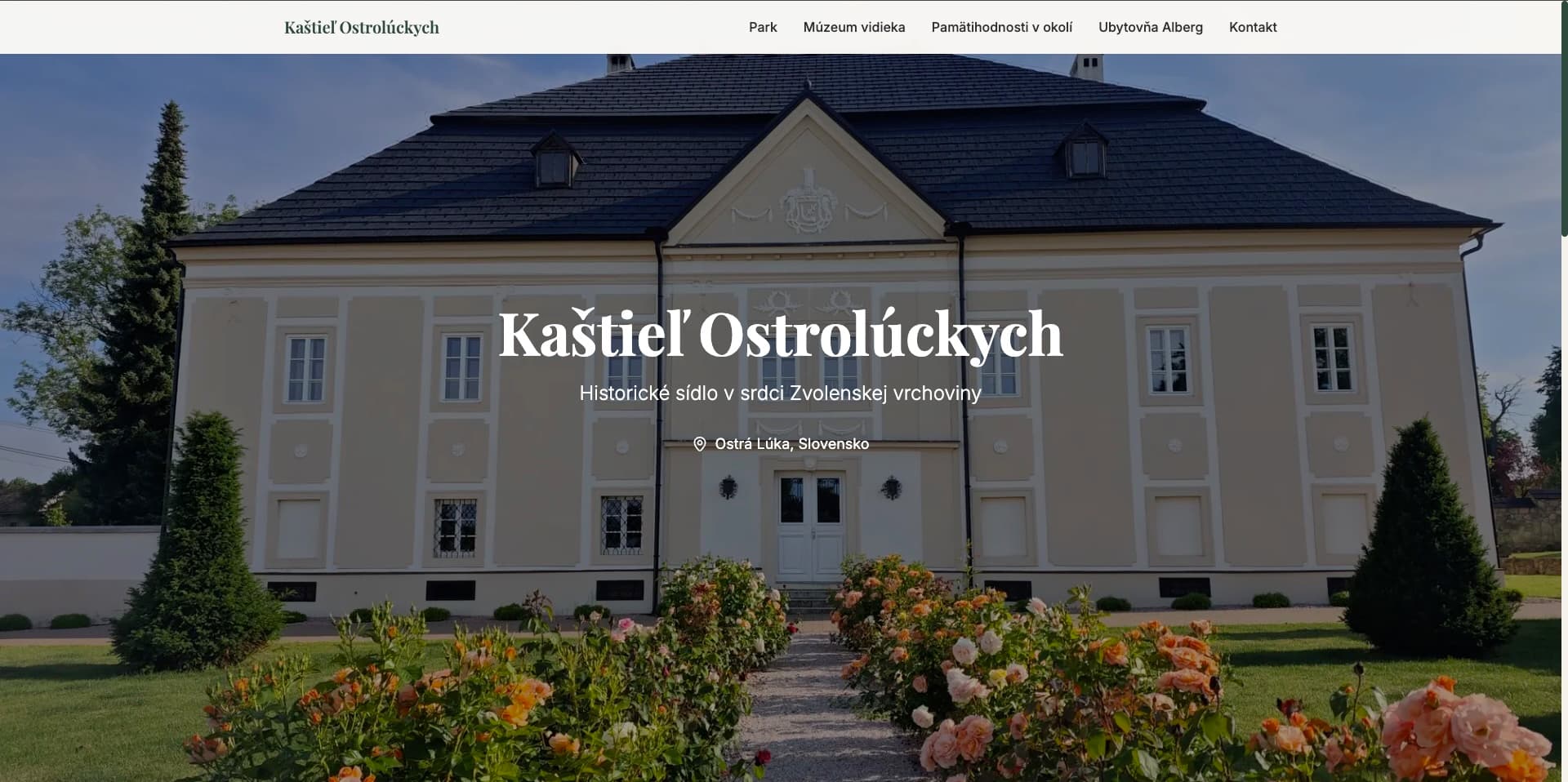 Kaštieľ Ostrolúckych - Desktop verzia