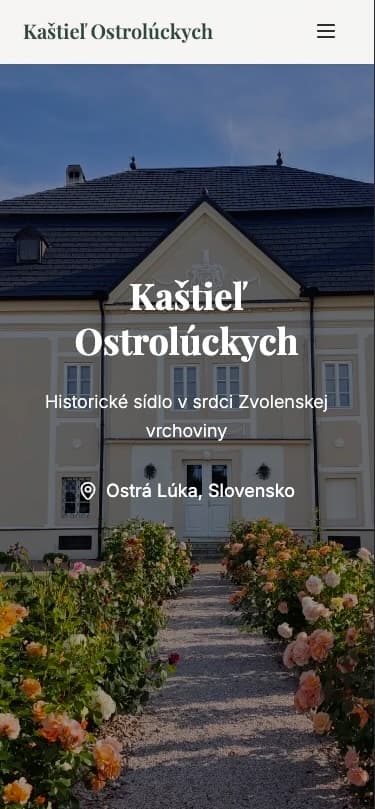 Kaštieľ Ostrolúckych - Mobilná verzia